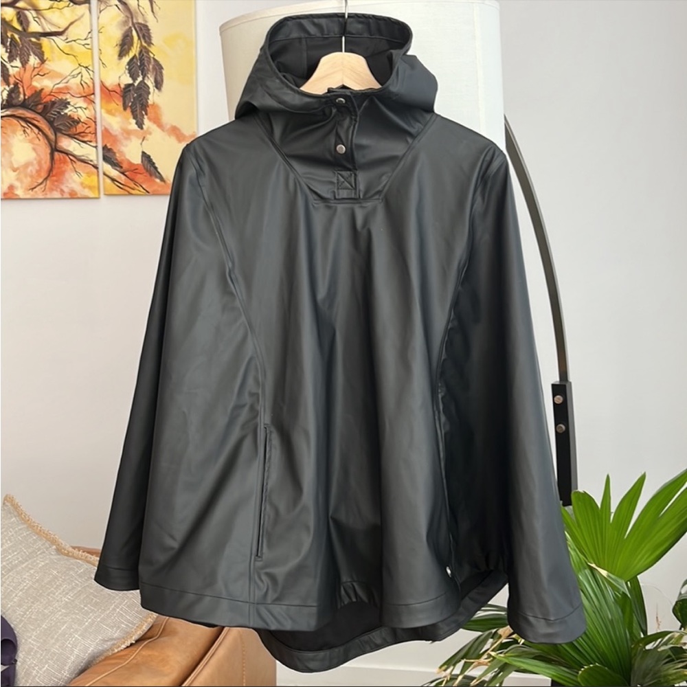 Herschel Supply Company Black Hooded Rain Cape - Picture 10 of 11